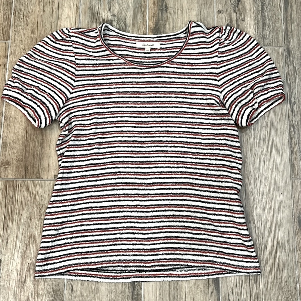 Madewell striped top XXS runs large